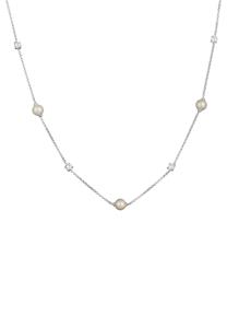 Nenalina Dames Klassieke Parels met Zirkonia Kristallen in 925 Sterling Zilver