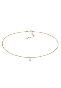Elli Dames choker eenzam hanger basis met zirkonia in 925 sterling zilver