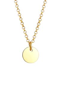 Elli Kinderplaatje Cirkel Munt erwtenketting Decent in 925 Sterling Zilver