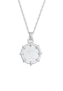 Elli Dames Munt hanger gestructureerd in 925 Sterling Zilver