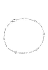 Elli Dames Klassiek Basis met Kristallen in 925 Sterling Zilver
