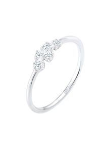Elli DIAMONDS Dames Engagement Elegant met Diamant (0,12 ct) in 925 Sterling Zilver Zilver