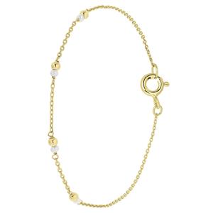 Lucardi Armband Zilver - goudkleurig