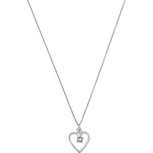 FAVS Collier FAVS Damen-Kette 925er Silber 1 Glasstein