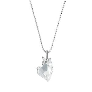 amor Ketting met hanger voor dames, 925 Sterling zilver, zirkonia synth. | Hart