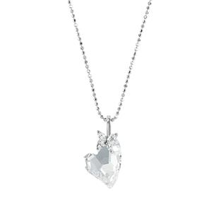 Amor Ketting met hanger voor dames, 925 Sterling zilver, zirkonia synth. | Hart