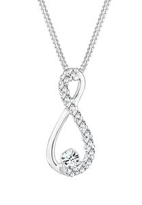 Elli Dames infinity hanger kostbaar met kristallen in 925 sterling zilver