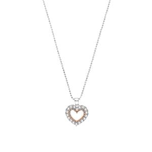 Amor Ketting met hanger voor dames, 925 Sterling zilver, zirkonia synth. | Hart