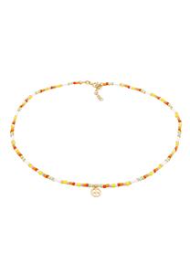 Elli Dames Choker Vrede Hanger Kralen Boho in 925 Sterling Zilver Verguld