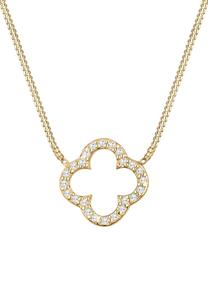 Elli Dames Klaverblad Hanger Elegant Geluk met zirkonia kristallen in 925 sterling zilver