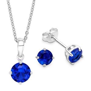 amor set voor dames, 925 Sterling zilver, zirkonia synth.