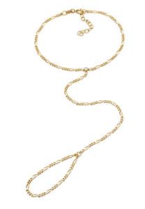 Elli Dames Handketting Figaro met Kristallen in 925 sterling zilver