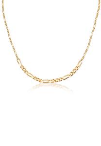 Elli PREMIUM Dames Choker Figaro Ketting Basic Trend in 925 Sterling Zilver Verguld