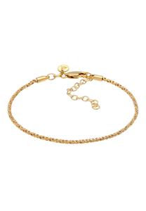 Elli PREMIUM Dames Koord Ketting Twisted Trend Verstelbaar in 925 Sterling Zilver Verguld