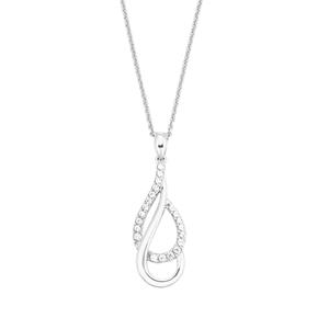 Amor Ketting met hanger voor dames, 925 Sterling zilver, zirkonia synth.