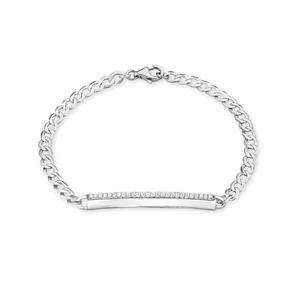 Amor ID armband voor dames, 925 Sterling zilver, zirkonia synth.