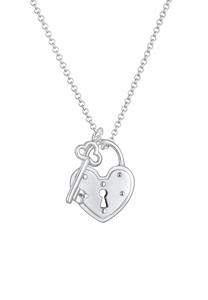 Elli Dames Slot Sleutel Hart Hangers Liefde Trend Blogger in 925 Sterling Zilver