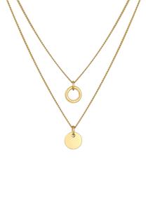Elli Dames Laagje Cirkel Plaatje Hanger Basis Trend in 925 Sterling Zilver