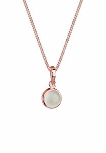 Elli Dames Hanger Rond met Maansteen in 925 Sterling Zilver