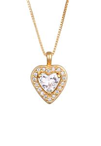Elli Dames hart hanger liefde met zirkonia in 925 sterling zilver