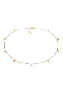 Elli Dames Choker Eenzaam Fonkelend met Zirkonia Kristallen in 925 Sterling Zilver