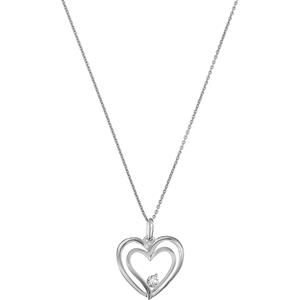 FAVS Collier FAVS Damen-Kette 925er Silber 1 Zirkonia