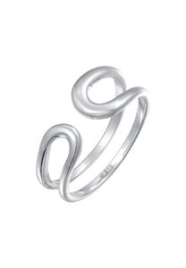 Elli PREMIUM Elli PREMIUM Ring Dames Open Geo Modern Verstelbaar in 925 sterling zilver