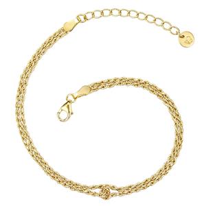 Glanzstücke München Silberarmband gelbgold, aus Sterling Silber