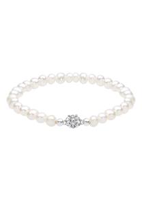 Elli dames zoetwater gekweekte parel met kristallen in 925 sterling zilver