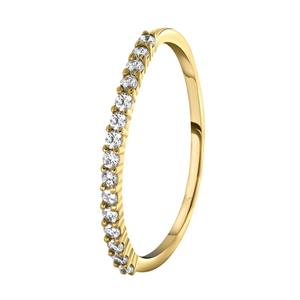 Lucardi Ring Zilver - goudkleurig