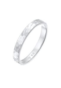 Elli Dames Basic Pinky Belofte Gehamerd in 925 Sterling Zilver