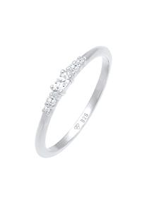 Elli Dames Marquise Elegant Verloving met Zirkonia Kristallen in 925 Sterling Zilver