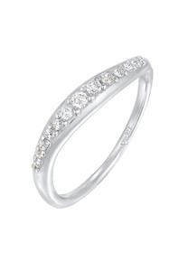 Elli Dames Stack Curved Elegant met zirkonia kristallen in 925 sterling zilver