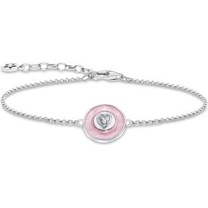 THOMAS SABO Gliederarmband Silber- mit Herz Rosa
