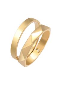 Elli Dames Bandring basic Zeshoek Gehamerd in 925 Sterling Zilver