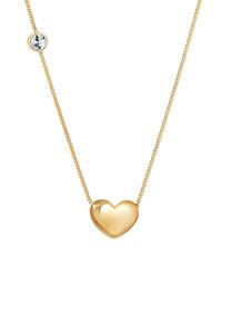 Elli Dameshart Hanger Solitaire Liefde met Kristallen in 925 Sterling Zilver