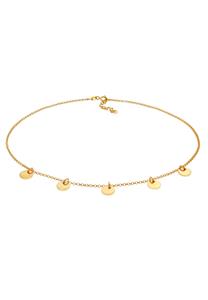 Elli Dames Choker Ketting Geo Platelet Ronde 925 Sterling Zilver
