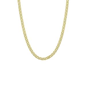 Lucardi Ketting Zilver - goudkleurig