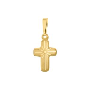 Amor Motief tag voor mannen en vrouwen, unisex, goud 375 kruis