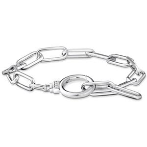 THOMAS SABO Armband A2133-051-14 Gliederarmband Damen Weiße Steine Ringverschluss Silber