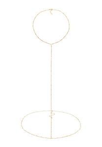 Elli Dames taille ketting basis bollen in 925 sterling zilver verguld