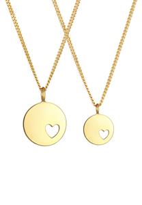 Elli Dames plaat hanger Hart Uitgesneden Moeder Dochter Liefde in 925 Sterling Zilver