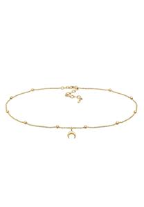 Elli Dames Astro Kogelketting Halve Maan Choker in 925 Sterling Zilver