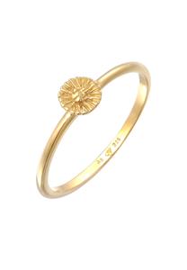 Elli Dames Stapel Bloem boho hippie in 925 Sterling Zilver Verguld