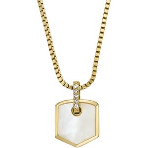 Fossil Collier Fossil Damen-Kette Edelstahl Perlmutt