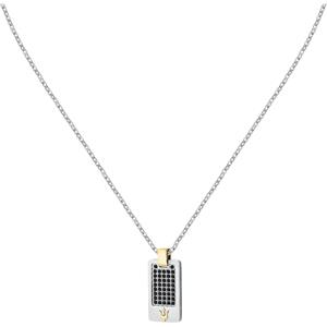 MASERATI Edelstahlkette Maserati Herren-Kette Edelstahl Zirkonia