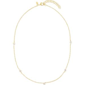 FAVS Edelstahlkette FAVS Damen-Kette Edelstahl 5 Zirkonia