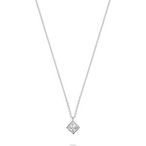 FAVS Collier FAVS Damen-Kette 925er Silber 1 Zirkonia