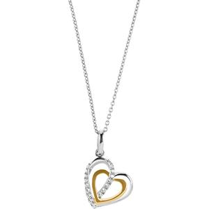 FAVS Collier FAVS Damen-Kette 925er Silber 17 Zirkonia