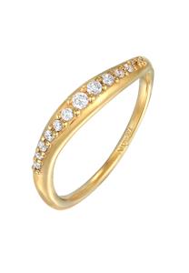 Elli Dames Stack Curved Elegant met zirkonia kristallen in 925 sterling zilver